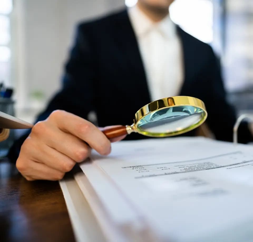 Auditor revisando estados financieros de una empresa panameña